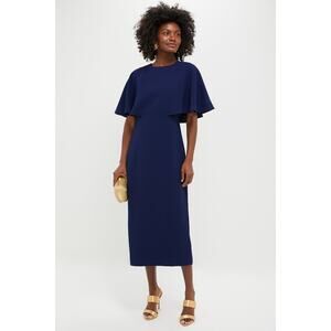 POMANDER PLACE Navy Cape Leah Dress Size 12 NWT Retail $168 Tuckernuck